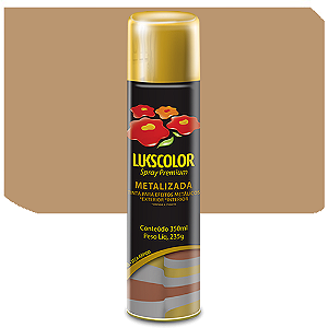 Spray Lukscolor Metalizada Dourado Interior 350 ML