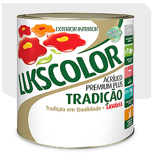 Tinta Látex Acrílico Lukscolor Tradição Fosco Branco 0,9 Litros