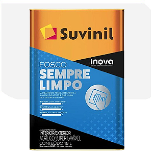 TINTA ACRÍLICA LAVÁVEL  SUVINIL SEMPRE LIMPO FOSCO BRANCO NEVE 18L