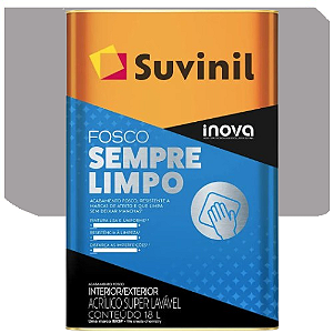 TINTA ACRÍLICA LAVÁVEL SUVINIL SEMPRE LIMPO FOSCO ELEFANTE 18L