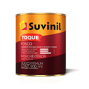 Tinta Acrílica Suvinil Toque Fosco Branco Neve 0,9 Litros