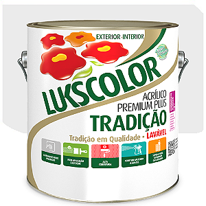 Tinta Látex Acrílico Lukscolor Tradição Fosco Tubarão Branco 3,6 Litros