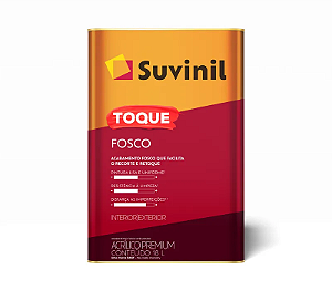 Tinta Acrílica Suvinil Toque Fosco Branco Neve 18 Litros