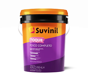 Tinta Acrílica Suvinil Toque Fosco Completo Branco Neve 20L