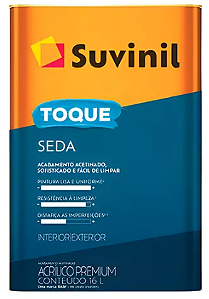 Tinta Acrílica Suvinil Toque de Seda Acetinado Branco Neve 18 Litros