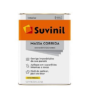 Massa Corrida Suvinil Interior 14,8 Litros/25Kg