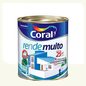 Tinta Acrílica Coral Rende Muito Fosco Branco 0,9 Litros