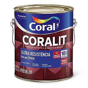 Tinta Esmalte Coral Coralit Ultra Resistência Brilhante Branco 3,6 Litros