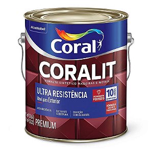 Tinta Esmalte Coral Coralit Ultra Resistência Brilhante Branco 3,6 Litros
