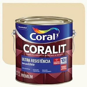 Tinta Esmalte Coral Coralit Ultra Resistência Brilhante Marfim 3,6 Litros