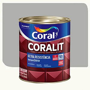 Tinta Esmalte Coral Coralit Ultra Resistência Brilhante Platina/Prata 0,9 Litros
