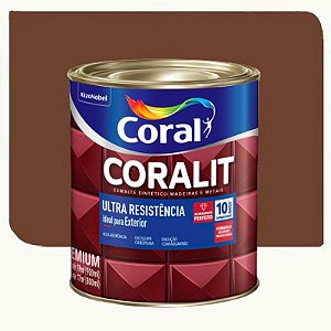 Tinta Esmalte Coral Coralit Ultra Resistência Brilhante Tabaco 0,9 Litros