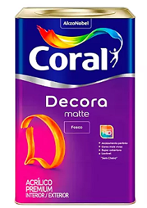 Tinta Acrílica Coral Decora Matte Fosco Branco 18 Litros