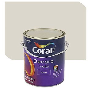 Tinta Acrílica Coral Decora Matte Fosco Branco Gelo 3,6 Litros