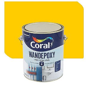 Tinta Esmalte Epoxi Coral Wandepoxy Amarelo 2,7 Litros