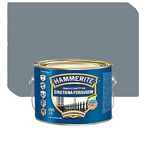 Tinta Esmalte Coral Hammerite Contra Ferrugem Brilhante Prata 2,4 Litros