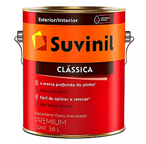 Tinta Látex Suvinil Clássica Fosco Gelo 3,6 Litros
