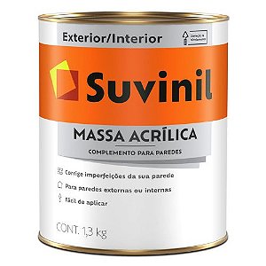 Massa Acrílica Suvinil Interior/Exterior 0,9 Litros / 1.3 Kg