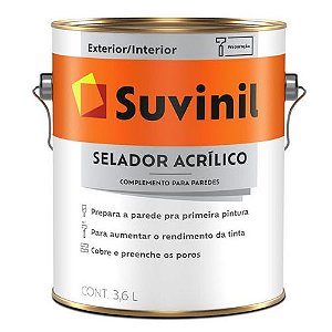 Selador Acrílico Suvinil 3,6 Litros