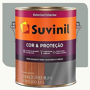 Tinta Esmalte Suvinil Cor & Proteção Brilhante Platina 3,6 Litros