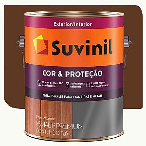 Tinta Esmalte Suvinil Cor & Proteção Brilhante Tabaco 3,6 Litros