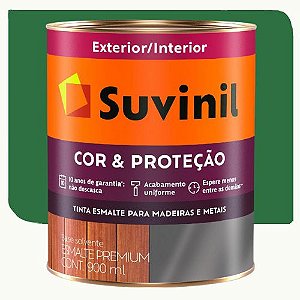 Tinta Esmalte Suvinil Cor & Proteção Brilhante Verde Folha 0,9 Litros