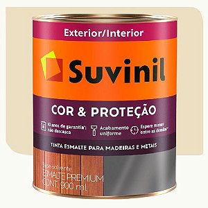 Tinta Esmalte Suvinil Cor & Proteção Brilhante Marfim 0,9 Litros