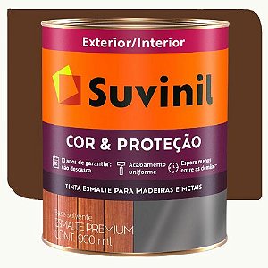 Tinta Esmalte Suvinil Cor & Proteção Brilhante Tabaco 0,9 Litros