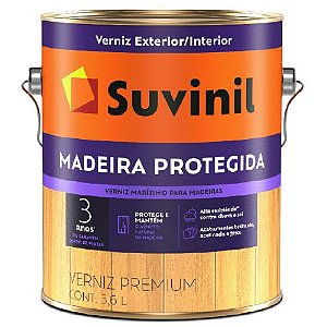 Verniz Suvinil Madeira Protegida Brilhante 3,6 Litros