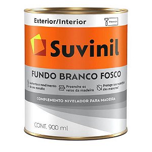 Fundo Para Madeira Suvinil Branco Fosco 0,9 Litros