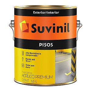 Tinta Piso Suvinil Fosco Branco 3,6 Litros