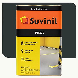 Tinta Piso Suvinil Fosco Preto 18 Litros