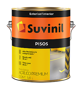 Tinta Piso Suvinil Fosco Preto 3,6 Litros
