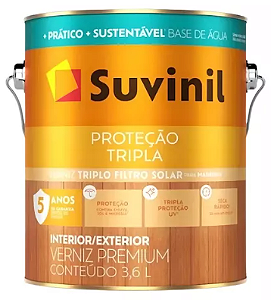 Verniz Suvinil Tripla Proteção Brilhante Mogno 3,6 Litros