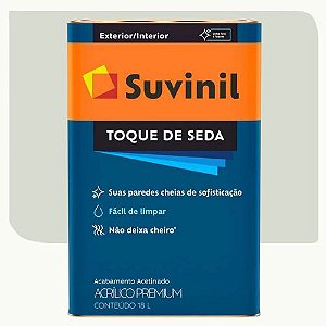 Tinta Acrílica Suvinil Toque de Seda Acetinado Gelo 18 Litros