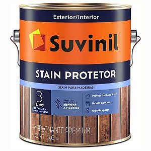 Verniz Suvinil Stain Protetor Acetinado Natural 3,6 Litros