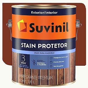 Verniz Suvinil Stain Protetor Acetinado Mogno 3,6 Litros