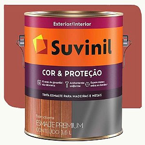 Tinta Esmalte Suvinil Cor & Proteção Brilhante Cerâmica 3,6 Litros