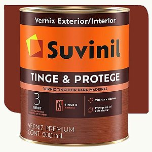 Verniz Suvinil Tinge e Protege Mogno 0,9 Litros