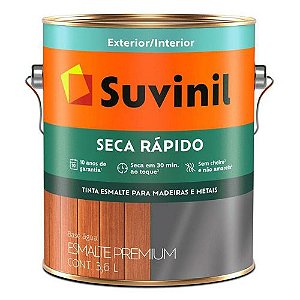 Tinta Esmalte Suvinil Seca Rápido Base Água Brilhante Branco 3,6 Litros