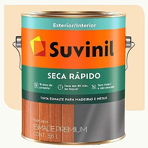 Tinta Esmalte Suvinil Seca Rápido Base Água Brilhante Marfim 3,6 Litros