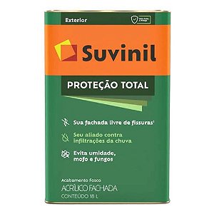 Tinta Acrílica Suvinil Proteção Total Fosco Branco 18 Litros