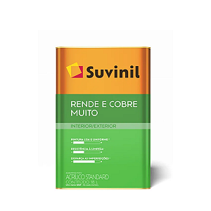 Tinta Acrílica Suvinil Rende Cobre Muito Fosco Gelo 18 Litros