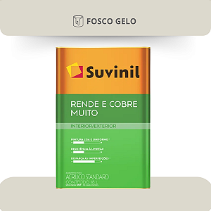 Tinta Acrílica Suvinil Rende Cobre Muito Fosco Gelo 18 Litros
