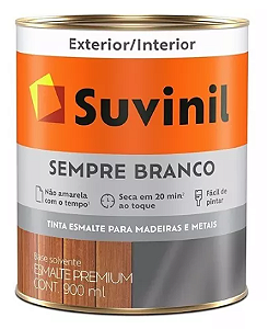 Tinta Esmalte Suvinil Sempre Branco Acetinado Branco 3,6 Litros
