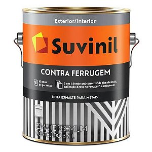 Tinta Esmalte Suvinil Contra Ferrugem Brilhante Branco 3,6 Litros