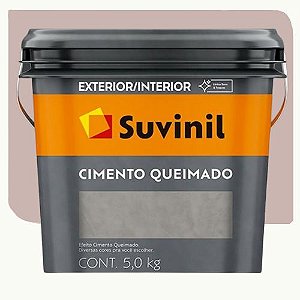 Massa para Efeito Suvinil Cimento Queimado Interior/Exterior Pedra Rosada 5KG