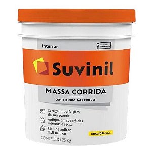 Massa Corrida Suvinil Interior Balde 14,8 LT/25 KG