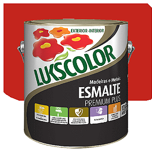 Tinta Esmalte Lukscolor Luks Brilhante Vermelho 3,6 Litros