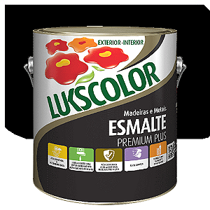 Tinta Esmalte Lukscolor Luks Fosco Preto 3,6 Litros